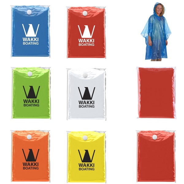 HH7742 Disposable PONCHO With Custom Imprint